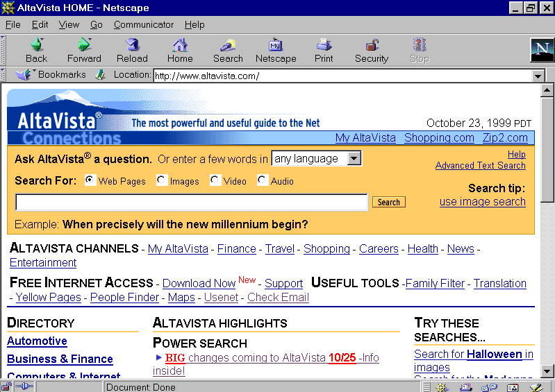 Altavista 1999